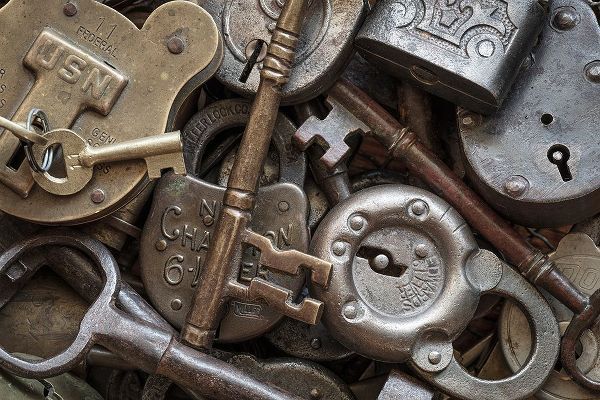 Washington State-Seabeck Close-up of locks and keys